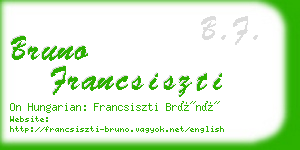 bruno francsiszti business card